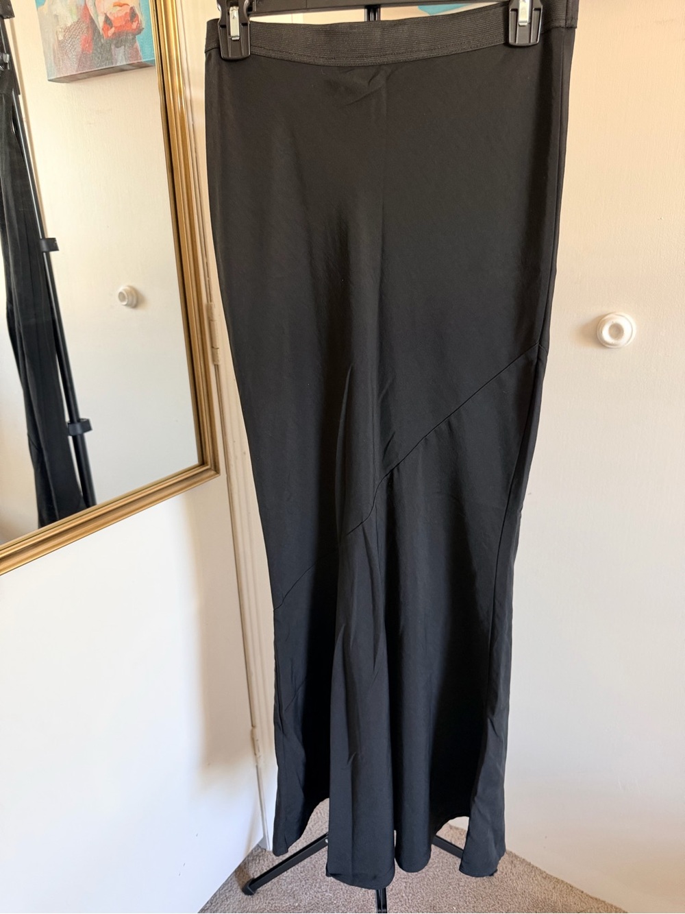 XXI Black Mermaid Maxi Skirt Stretch Waist Size XS